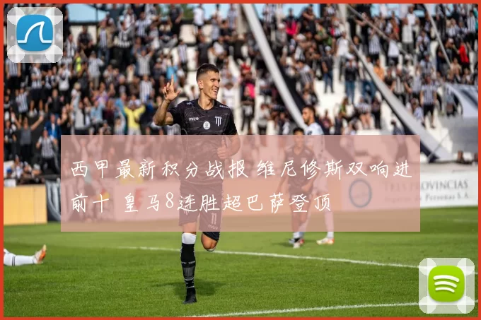 西甲最新积分战报 维尼修斯双响进前十 皇马8连胜超巴萨登顶